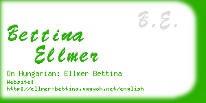 bettina ellmer business card